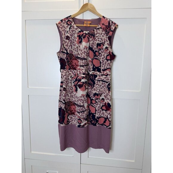 Tory Burch 100% Silk Dress Slip, Floral Animal Print Size 12 - Picture 3 of 6